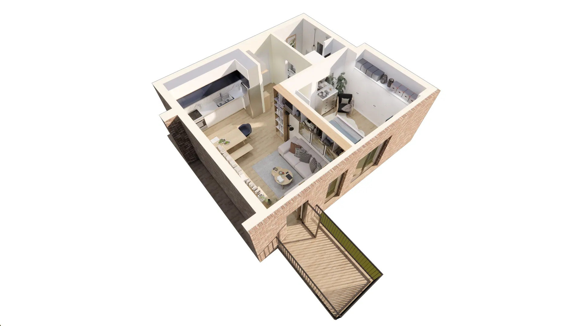 3D render – One bedroom Apartment