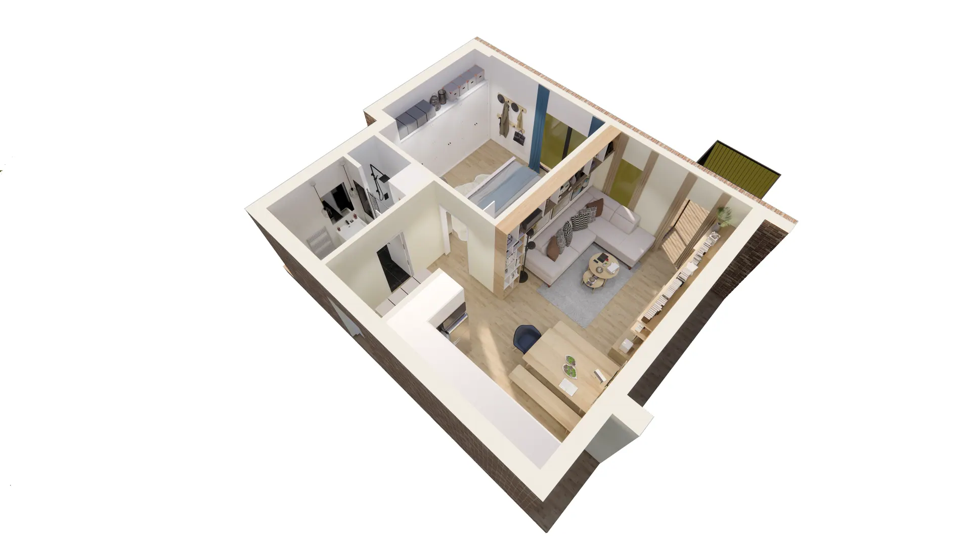 3D render – One bedroom Apartment