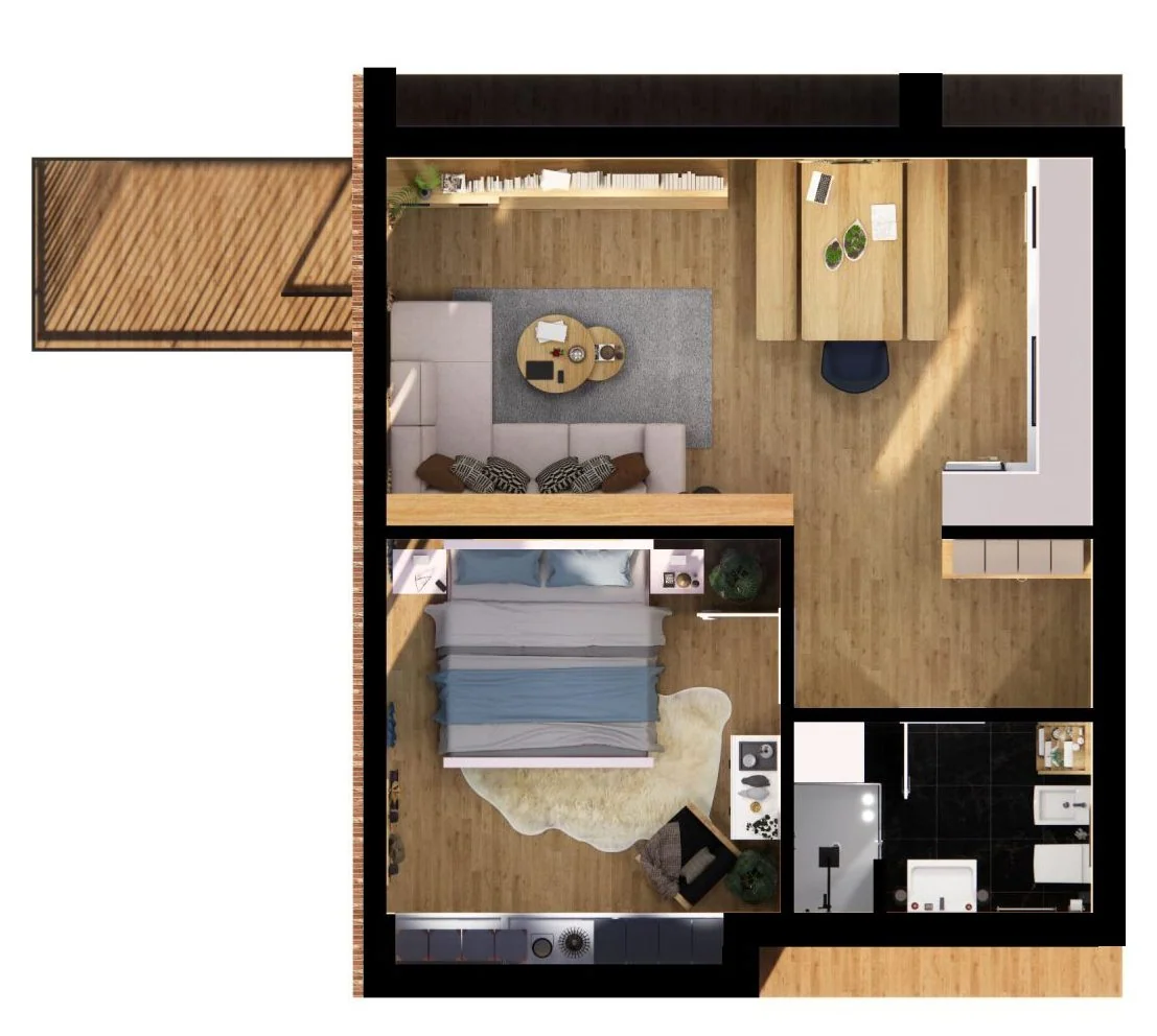 Floor plan – One bedroom Apartment