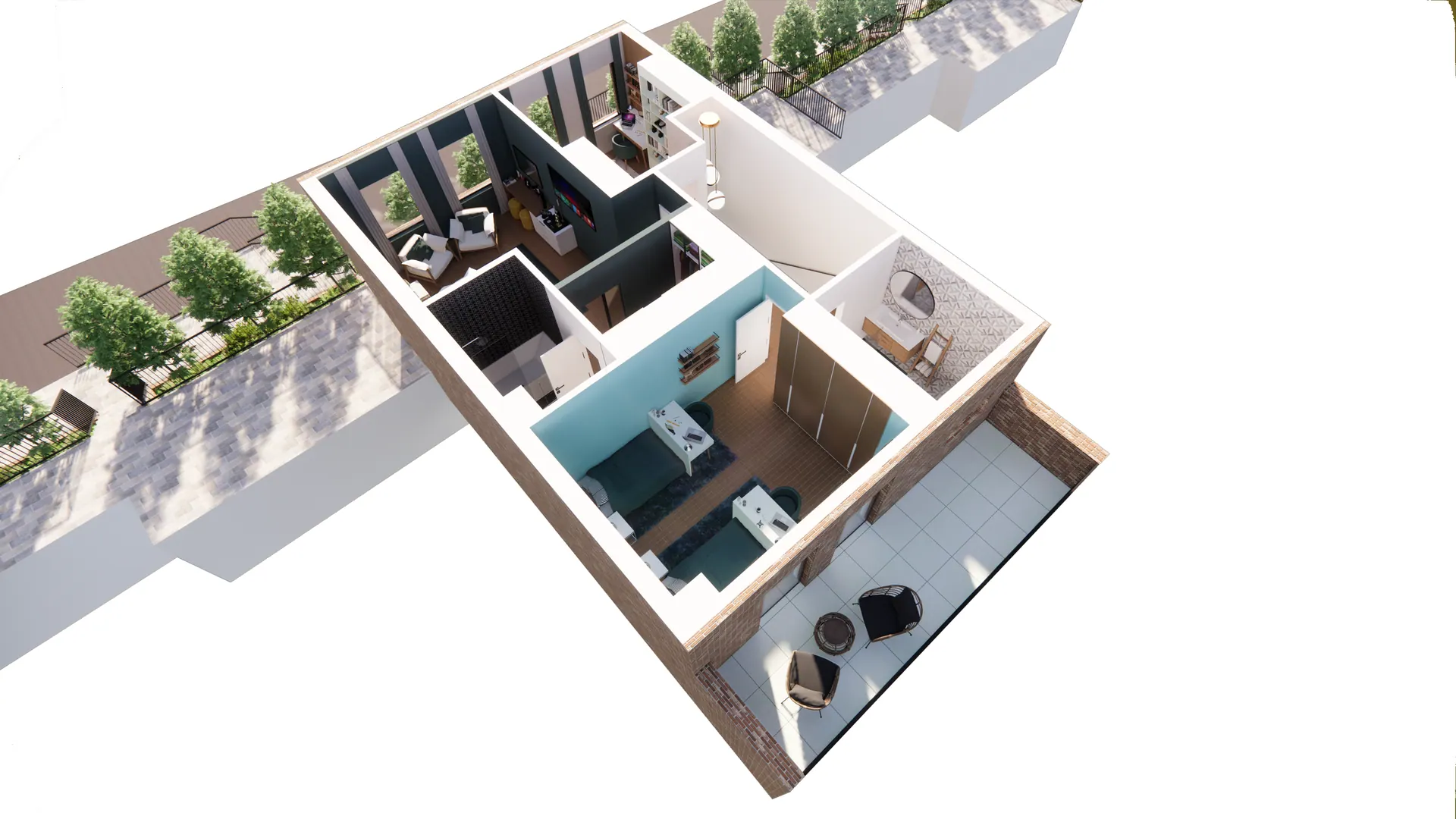 3D render – Private Villas