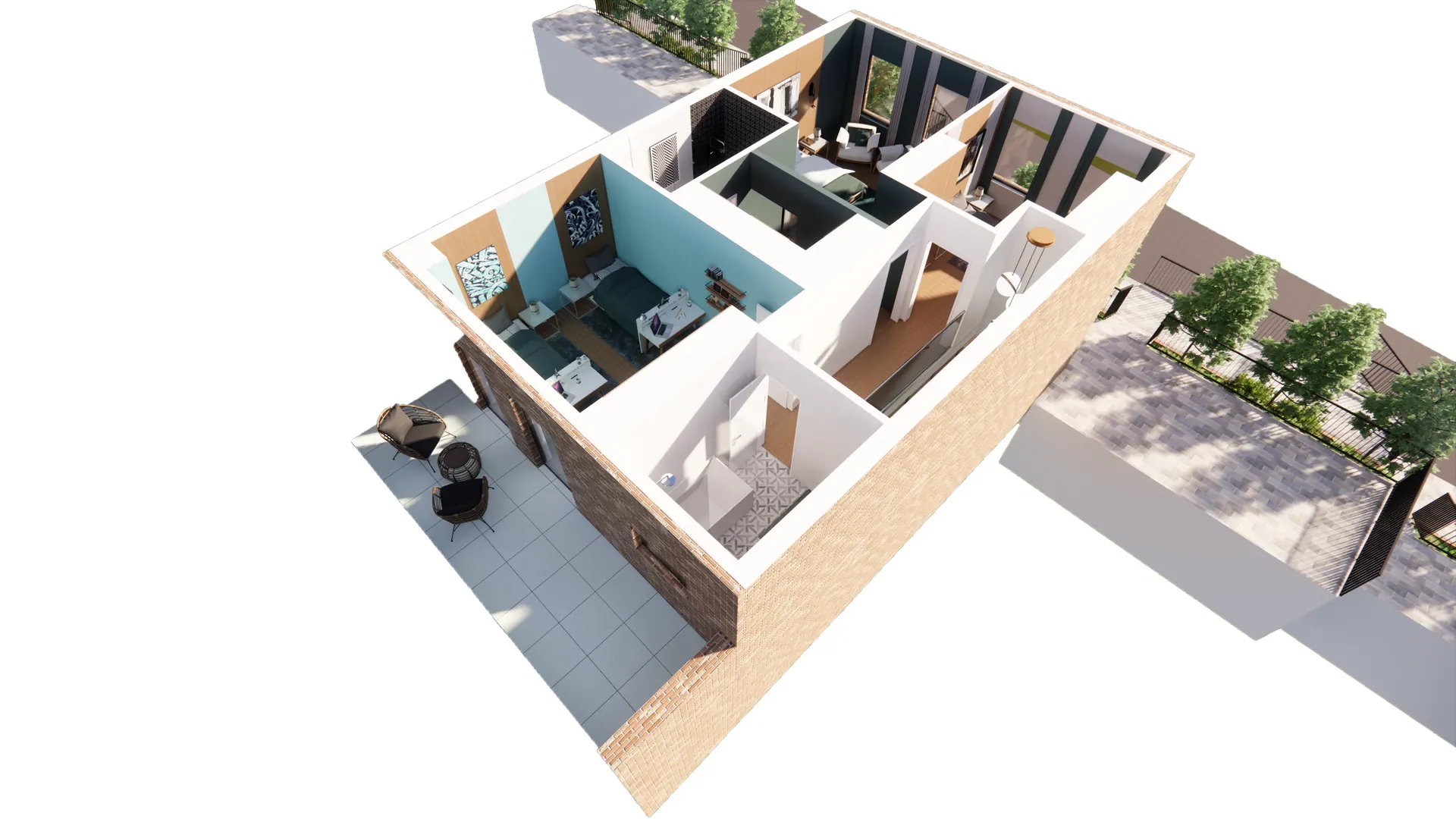 3D render – Private Villas