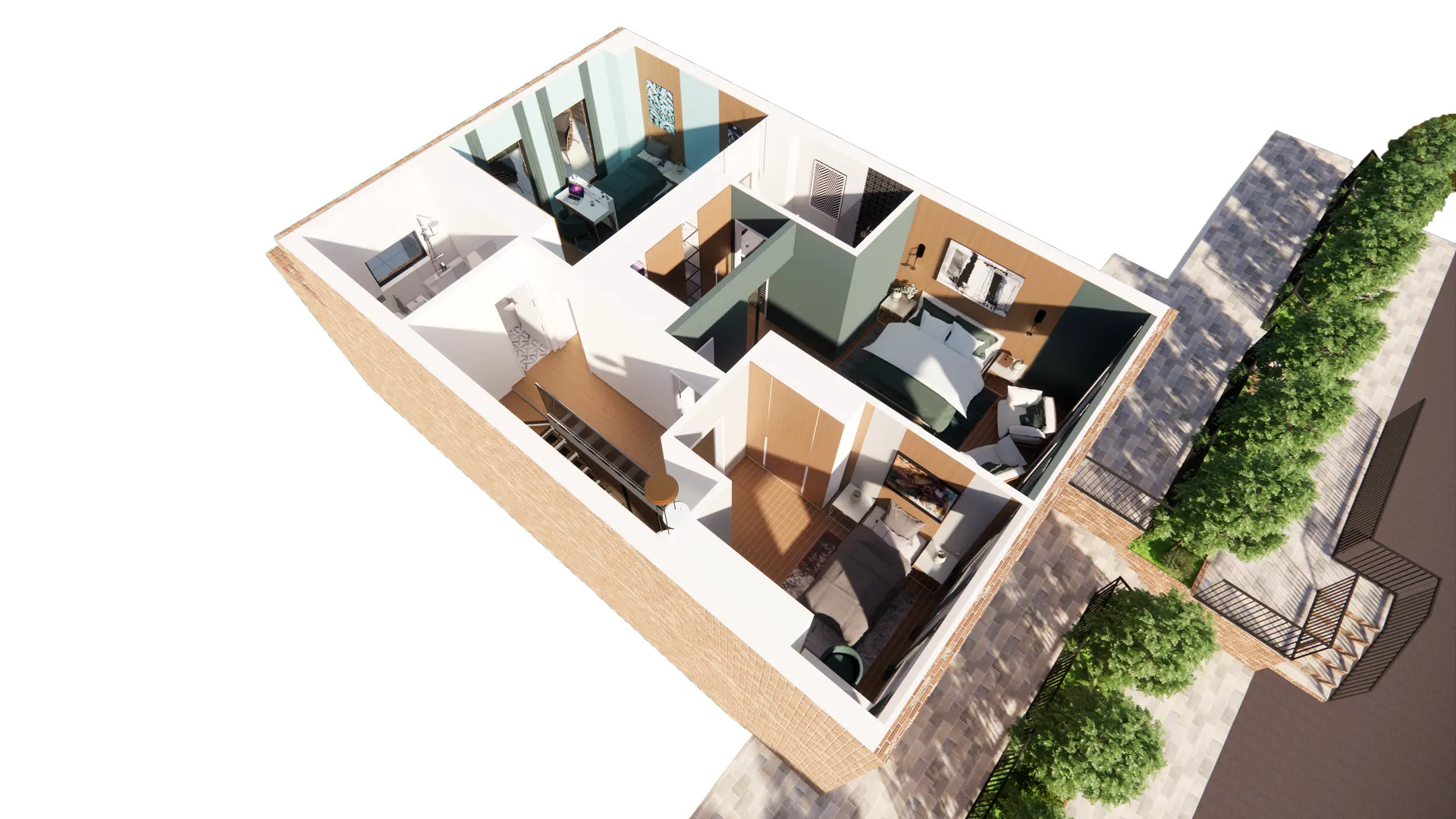 3D render – Private Villas
